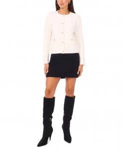 Женский кардиган с накладными карманами и длинными рукавами Vince Camuto, Antique White