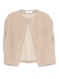 Жакет с бахромой YVES SALOMON, нейтральный