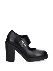 Туфли на каблуке с сердечками Love Moschino, черный