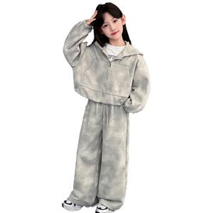 Детская спортивная одежда для девочек на весну и осень Disney, серый