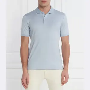 Рубашка-Поло узкого кроя Calvin Klein, синий