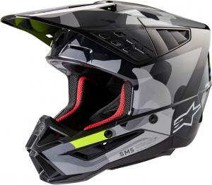 Мотокроссовый шлем Alpinestars s-m5 rover 2 2024, Black/Grey/Yellow