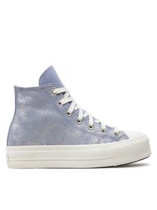 Кроссовки Converse Bambas Chuck Taylor All Star Lift Platform Suede Shimmer Hi A11549C, фиолетовый