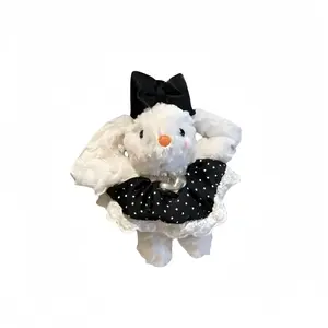 Кролик с милыми ушками Юбка Реалистичный кролик и плюшевые игрушки животных Плюшевый кулон Высота 15см LOGISTAR, Polka Dot Skirt Bunny-Bracelet Style