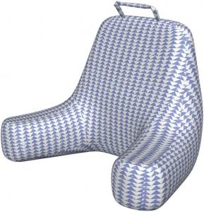 Чехол для подушки для чтения Ambesonne с геометрическим узором, выполненный в стиле скандинавского геометрического рисунка с треугольниками, без наполнителя, из мягкой ткани, размер XL, голубой и белый., Ceil Blue And White