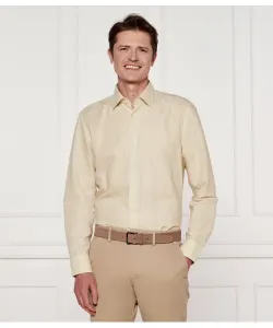 Льняная рубашка c-hal-kent-c1-223 Casual fit Boss, бежевый