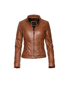 Bugatti Кожаная куртка BULady-121 коньячного цвета
