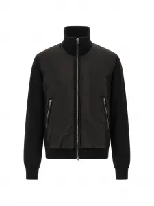 Стеганый бомбер из шерсти мериноса TOM FORD, черный