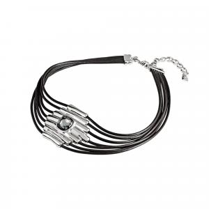 Ожерелье-чокер Crystal Tube Unode49, серо-серебристый