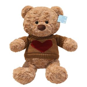 Разноцветный свитер медведь, креативный свитшот медведь в стиле хилинг, милые плюшевые куклы медведи высотой 38см FANNIKEER