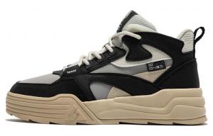 Кеды, скейтборд обувь женская высокая черно-серый 361°