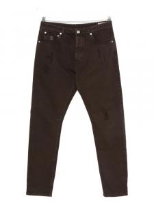 Джинсы прямого кроя Brunello Cucinelli, коричневый