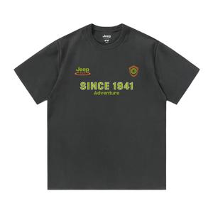 Футболка с круглым вырезом для школьников Jeep, темно-серый