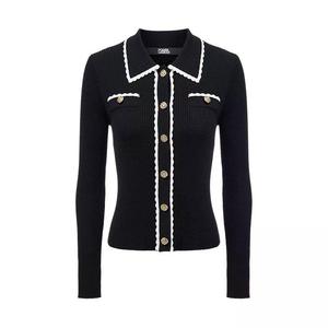 Футболка-поло Karl Lagerfeld женская KARL LAGERFELD / Karl Lagerfeld Jeans, черный