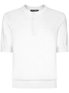 Dolce & Gabbana трикотажный топ с вышитым логотипом, белый