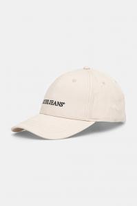 Хлопковая кепка с козырьком Guess Jeans, бежевый