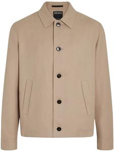 Льняная куртка-рубашка Zegna, нейтральный