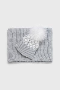 Шапка и шарф из шерсти Answear Lab, серый