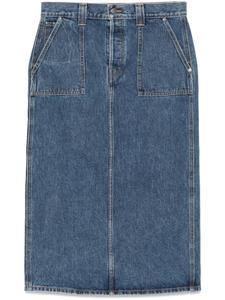 KHAITE юбка миди Genevieve, синий