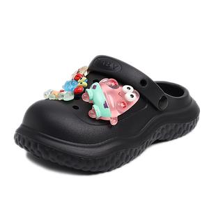 Детские сандалии с низким верхом, нескользящие, износостойкие, дышащие SHIBU, черный