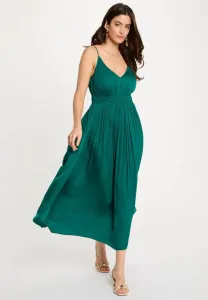 Плиссированное дневное платье миди Morgan, Vert