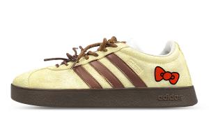 Классические противоскользящие кеды Vl Court для скейтбординга низкие унисекс желто-коричневый Adidas Neo