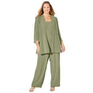 Женский маскарадный комплект с брюками больших размеровCatherines, расшитый бисером, цвет Sage