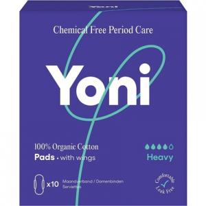 Прокладки Maxi с крылышками из органического хлопка Гипоаллергенные и дышащие прокладки Суперабсорбирующий хлопок Без пластиковых пленок и синтетических ингредиентов Yoni