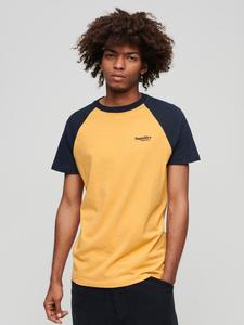 Бейсбольная футболка Essential с логотипом из органического хлопка Superdry, охра