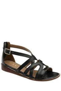 Кожаные босоножки с открытым носком Ravel, черный