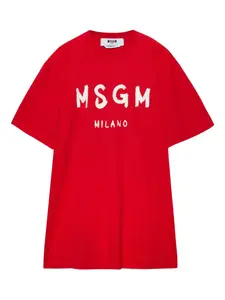 Платье-футболка с круглым вырезом Msgm, красный