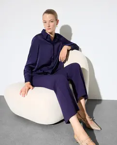 Однотонная блузка с длинным рукавом для женщин Woman El Corte Inglés, фиолетовый