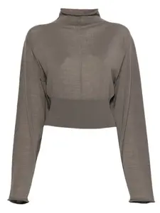 Топ с высоким воротником Rick Owens, серый