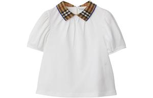 Футболка детская Burberry с руквами-фонариками, белый