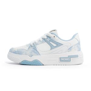 Humanism 1986 Низкие женские скейтерские кеды бело-голубые, цвет White Blue