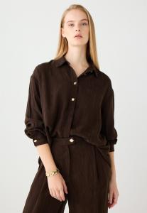 Блуза Jimmy Key Button-down blouse, Bitter Brown/Dark Brown