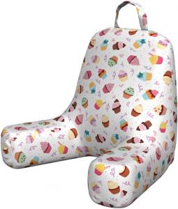 Наволочка для подушки для чтения Lunarable Dessert, дизайн «Кексы, вкусные десерты, день рождения, День святого Валентина, счастье», мягкая набивная наволочка для кровати из ткани, маленький размер, разноцветная., Multicolor