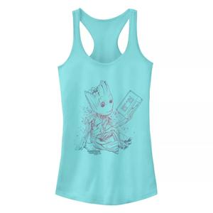 Неоновая майка с гоночной спиной для юниоров Marvel Groot Tape Licensed Character