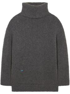 Alanui джемпер с высоким воротником и логотипом, серый