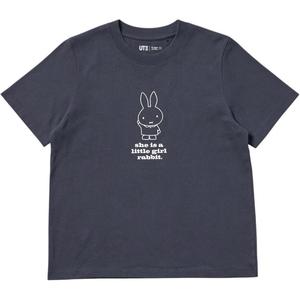 Футболка Miffy Collaboration женская dark gray UNIQLO, темно-серый