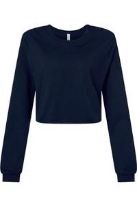 BELLA + CANVAS FWD модная женская укороченная футболка с длинным рукавом, темно-синий