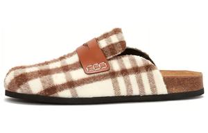 Женские тапочки с запахом на носок JW Anderson коричневые