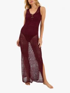 Бесплатное вязаное макси-платье Accessorize, Burgundy