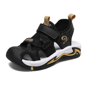 Дышащие, нескользящие и износостойкие низкие сандалии для детей SHIBU, черный/золотой