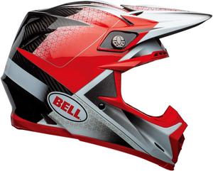 Мотоциклетный шлем BELL Moto-9 Flex Dirt (матовый/глянцевый красный/белый/черный - размер S), Hound Matte/Gloss Red/White/Black