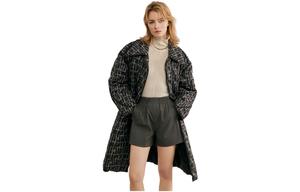 ELLE Пуховик Women's Black Hooded Moderate Others