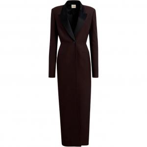 Однобортное пальто KHAITE, Темно-коричневый/Темно-коричневый