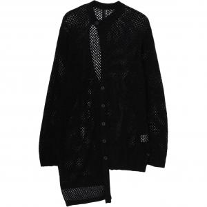 Асимметричный кардиган с удлиненным плечом Yohji Yamamoto, черный