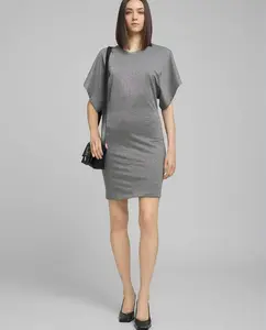 Короткое платье с короткими рукавами Replay, серый