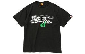 HUMAN MADE Футболка с рисунком тигра #1, созданная человеком, черная, Белый